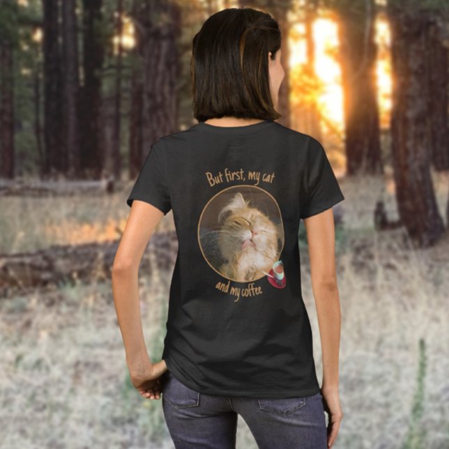 Add Your Cat Photo and Personalized Text T-Shirt (Creator Uploaded)