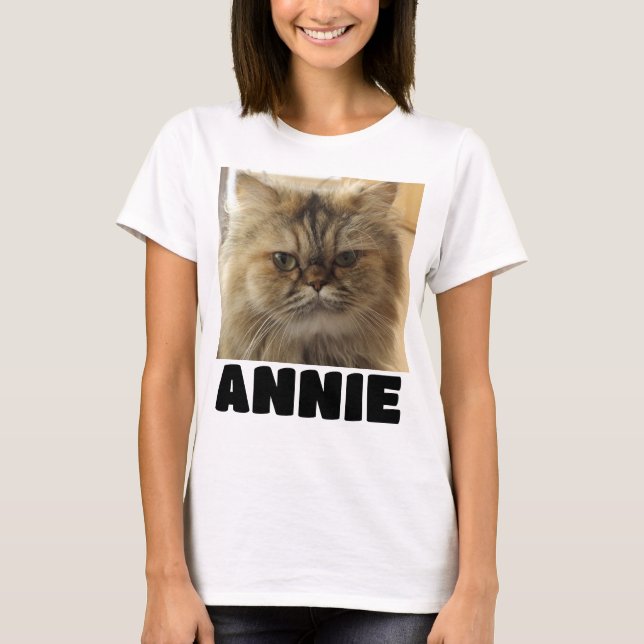 ADD YOUR CAT PHOTO CUSTOM T-SHIRTS T-SHIRT (Front)