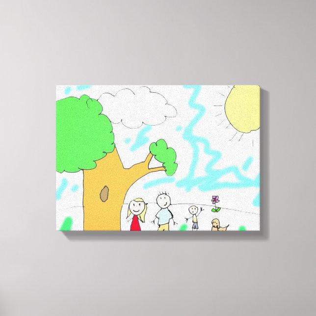 Add your Children's Artwork to this   Canvas Print (Front)
