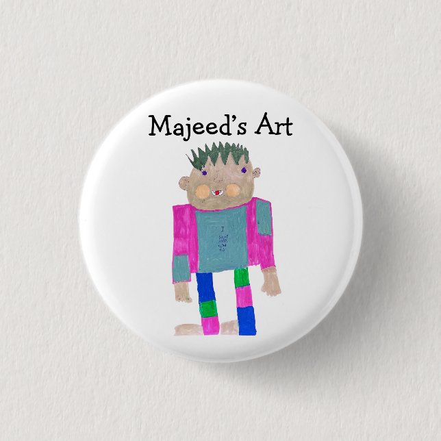 Add your Child's Artwork to this  1 Inch Round Button (Front)
