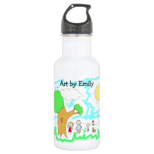 Add your Child's Artwork to this   532 Ml Water Bottle