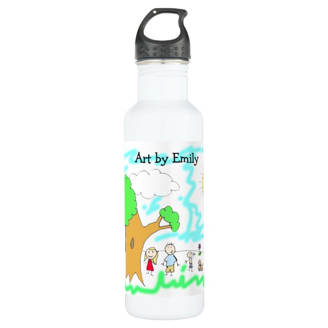 Add your Child's Artwork to this  710 Ml Water Bottle (Front)