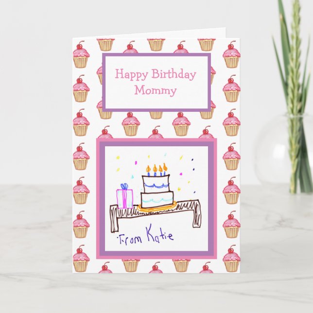 Add your Child's Artwork to this Birthday Card (Front)