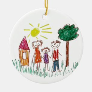 Add your Child's Artwork to this Ceramic Ornament