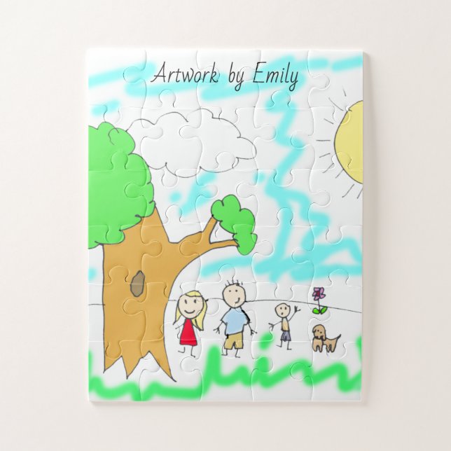 Add your Child's Artwork to this Jigsaw Puzzle (Vertical)