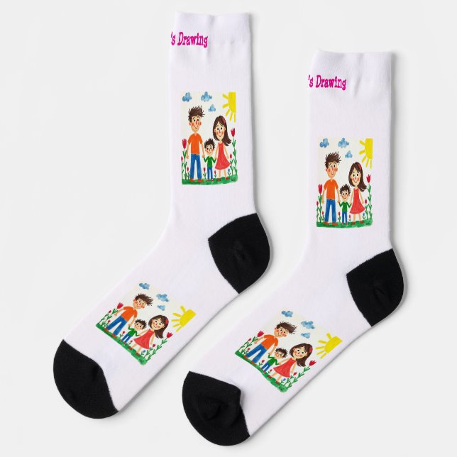 Add your Child's Artwork to this  Socks (Left)