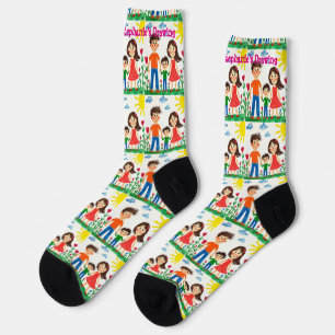Add your Child's Artwork to this  Socks