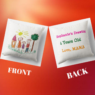 Add your Child's Artwork to this Throw Pillow
