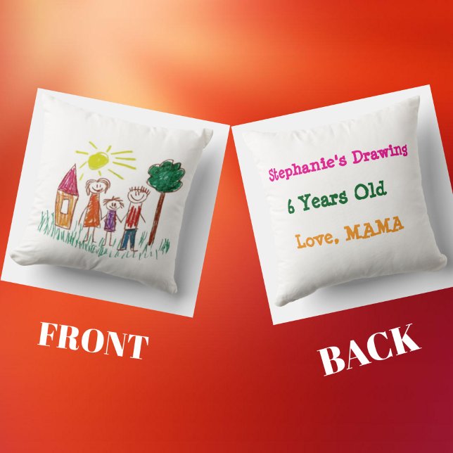 Add your Child's Artwork to this  Throw Pillow (Creator Uploaded)