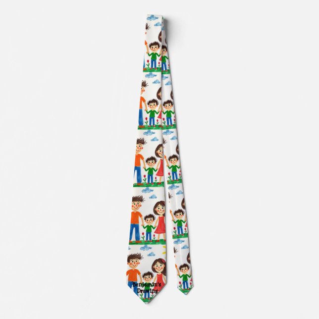 Add your Child's Artwork to this  Tie (Front)