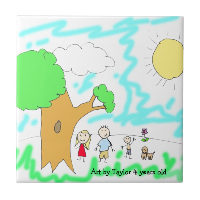 Add Your Child's Artwork to this  Tile (Front)