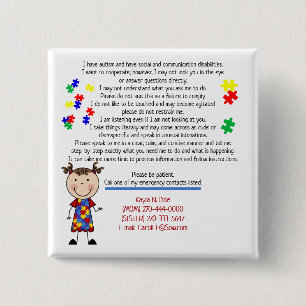 Add Your Childs Info Square Button