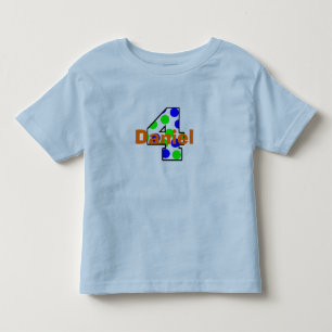 Add Your Child's Name 4th Birthday Shirt