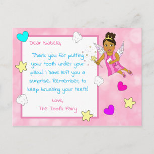 Add your Child's Name to this Tooth fairy Card