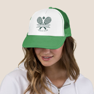 Add Your Club Name Tennis Icons Green Trucker Hat