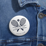 Add Your Club Name Tennis Icons Navy Blue 2 Inch Round Button<br><div class="desc">Easily customize this button by adding your club or society name by clicking the "Personalize" button. You can change the background, fonts, and button colour by clicking the "Edit with Design tool". Perfect for any club, business, or school society. Order as many or as fewer as required. There's no setup...</div>