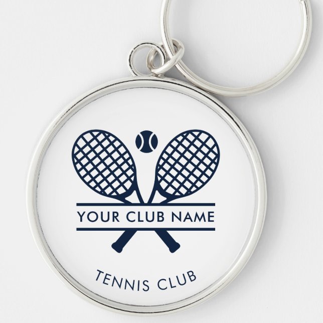 Add Your Club Name Tennis Icons Team Players Swag Keychain (Front)