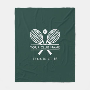 Add Your Club Name Tennis Sports Green Any Colour Fleece Blanket