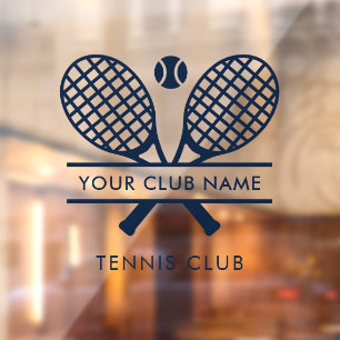 Add Your Club Name Tennis Team Any Colour Window Cling