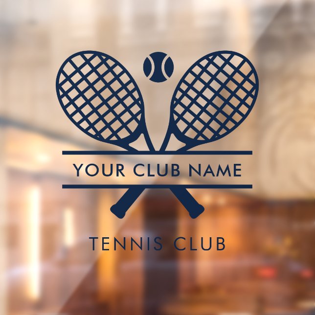Add Your Club Name Tennis Team Any Colour Window Cling (Sheet 2)