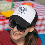 Add Your Club Name Tennis Team Coach Custom Trucker Hat<br><div class="desc">Easily customize this trucker hat by adding your club or society name by clicking the "Personalize" button. The colour palette is fully customizable, ensuring a perfect match with your club's signature hues. Simply add your club name and personalize it with individual player names to create a cohesive and professional look...</div>