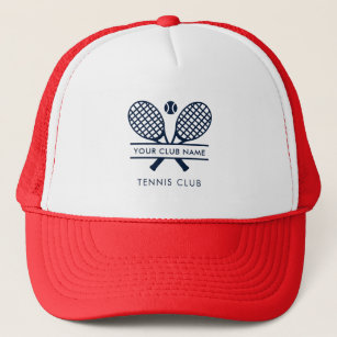 Add Your Club Name Tennis Team Navy Blue Custom Trucker Hat