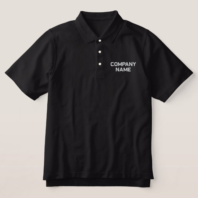 Add Your Company Business Name Embroidered Shirt (Design Front)