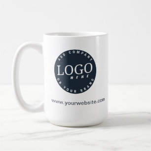 Add Your Company Logo and Business Website Address Coffee Mug