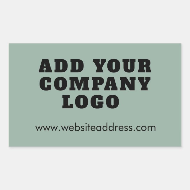 Add Your Company Logo Website Address Sticker (Front)