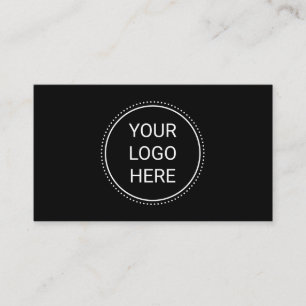 Add Your Custom Logo Circle Professional Black Bus Business Card