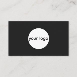 Add your custom logo circle professional black business card