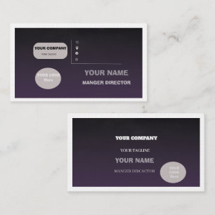Add your custom logo circle professional business card