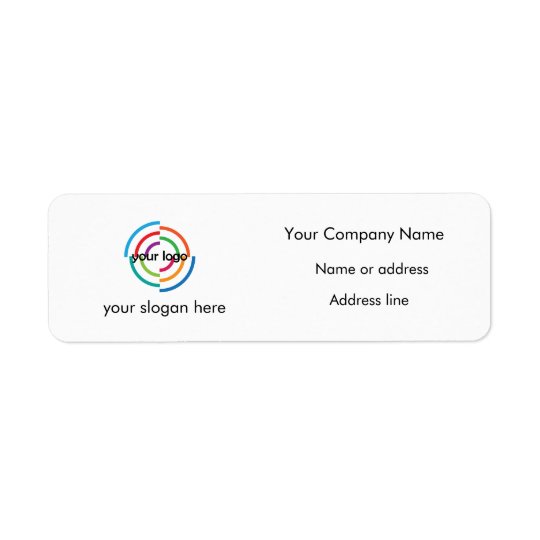 Add your Custom Logo custom address and slogan Return Address Label