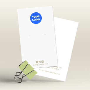  Add Your Custom Logo Grey  Earring Display Card