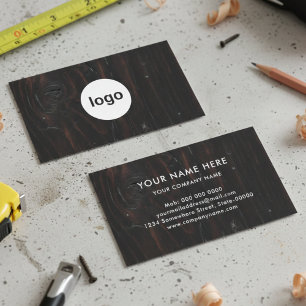 Add Your Custom Logo   Professional Carpenter  Business Card
