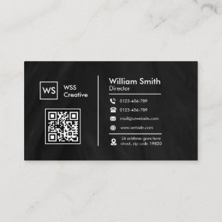 Add your custom logo Square professional black bus Business Card