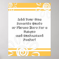 Add Your Custom Quote Stripes & Flowers on Apricot