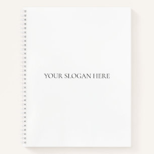 Add Your Custom Slogan or Quote in Serif Font to  Notebook