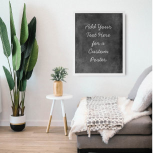 Add Your Custom Text Dark Gray Grunge Poster