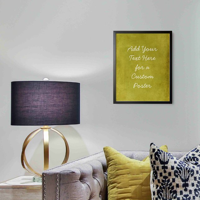 Add Your Custom Text Mustard Yellow Grunge Poster (Creator Uploaded)