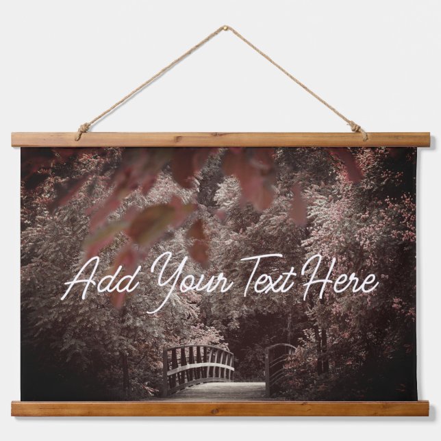 Add Your CUSTOM Text Or Motivational Quote Nature Hanging Tapestry (Front)