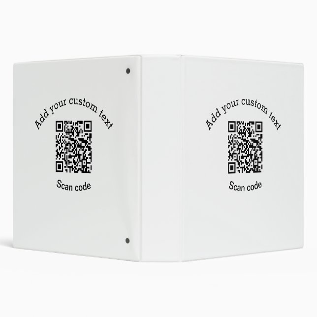 Add your custom text scan QR code business  Binder (Background)