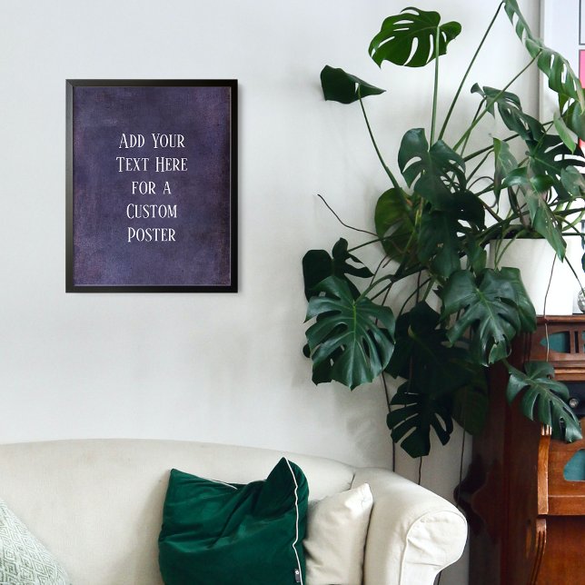 Add Your Custom Text Subtle Dark Purple Grunge Poster (Creator Uploaded)