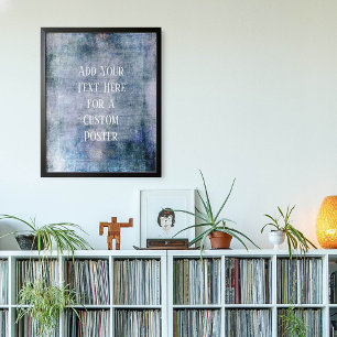 Add Your Custom Text Vintage Jewel-Tone Grunge Poster