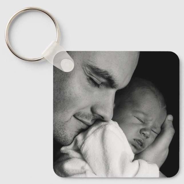 Add your Dad's Photo to this Best Dad Ever Keychain (Front)