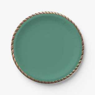 Add Your Design Or Photo to Gold Bronze Border Paper Plate