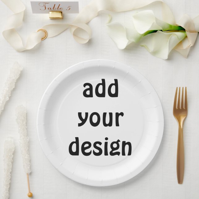 add your design paper plate (Wedding)