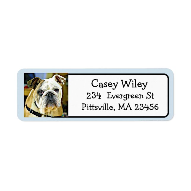 Add your Dog's Photo to this Address Label (Front)