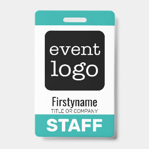Add Your Event Logo with First Name - STAFF Badge
