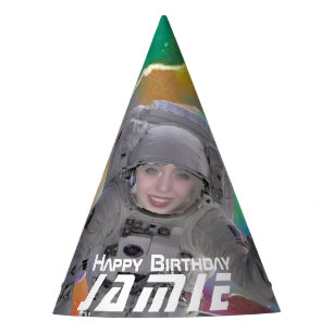 Add Your Face Photo Astronaut Party Hat
